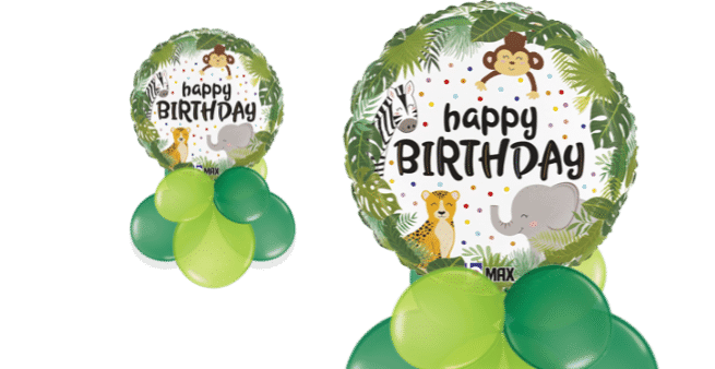 Jungle Animals Birthday Balloon