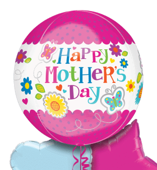 Mothers Day Flowers Orbz Balloon