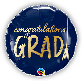 Grad Blue and Gold Script