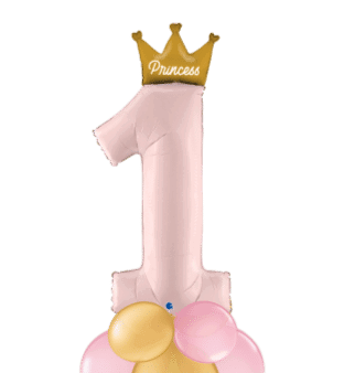 1st Birthday Princess Crown Balloon