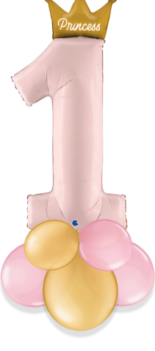 1st Birthday Princess Crown Balloon