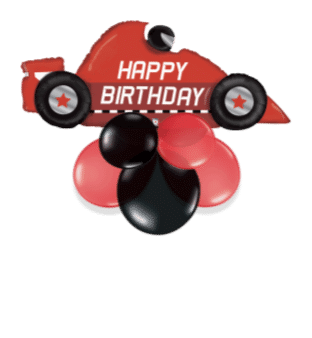 Red Birthday Racing Car Balloon