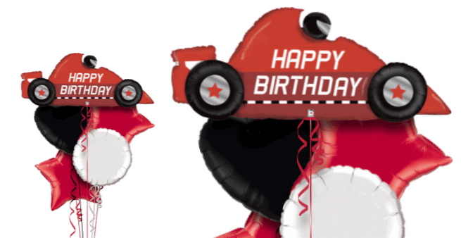 Red Birthday Racing Car Balloon