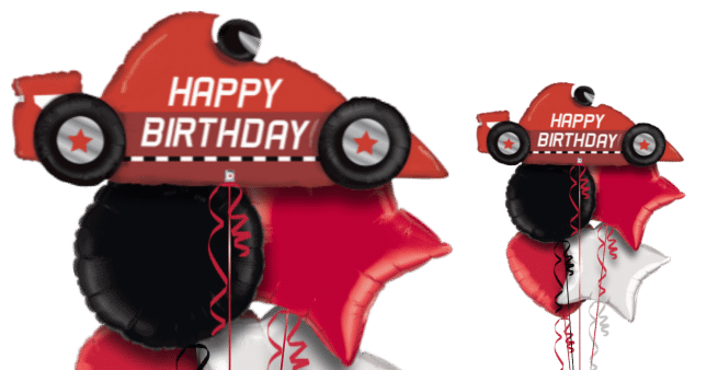 Red Birthday Racing Car Balloon