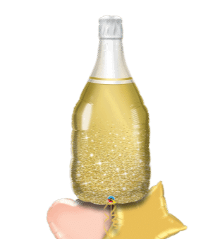 Gold Champagne Bottle Balloon