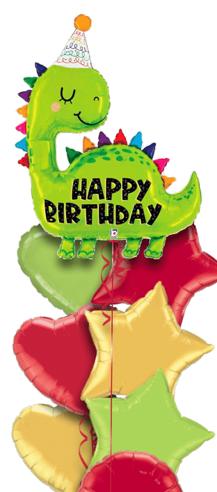 Birthday Smiley Dinosaur Balloon