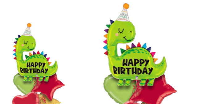 Birthday Smiley Dinosaur Balloon
