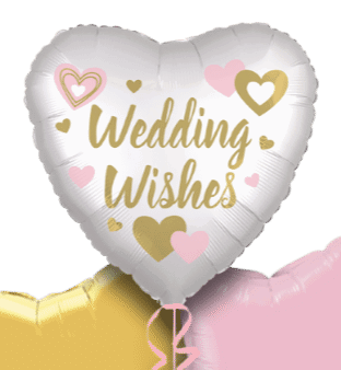 Wedding Wishes Hearts Balloon