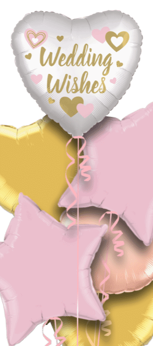 Wedding Wishes Hearts Balloon