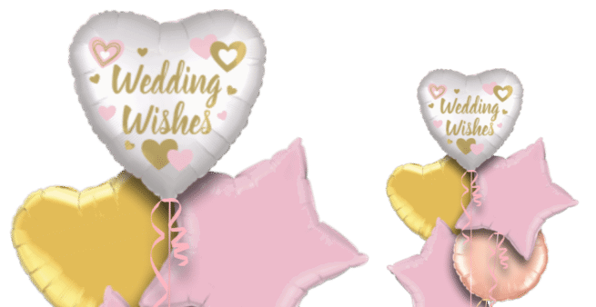 Wedding Wishes Hearts Balloon