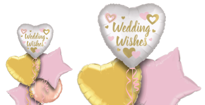 Wedding Wishes Hearts Balloon