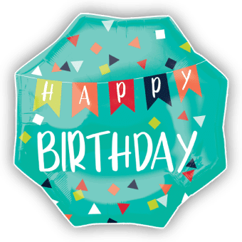 Happy Birthday Banner Confetti