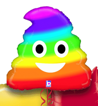 Rainbow Emoji Pooh Balloon