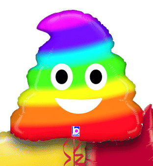 Rainbow Emoji Pooh Balloon