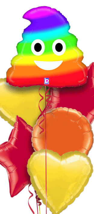 Rainbow Emoji Pooh Balloon