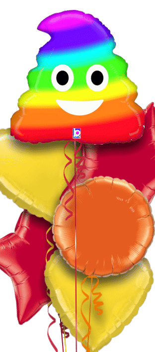 Rainbow Emoji Pooh Balloon