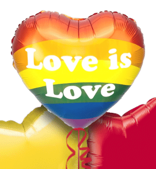 Love Is Love Rainbow Heart Balloon