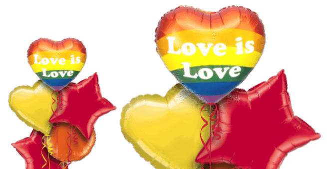 Love Is Love Rainbow Heart Balloon