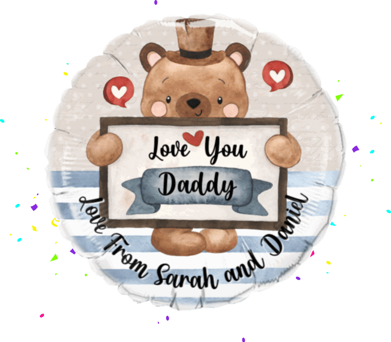Love You Daddy Bear balloon 