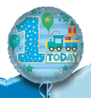 1 Today Blue Train Balloon