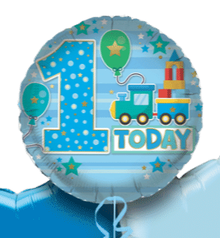 1 Today Blue Train Balloon