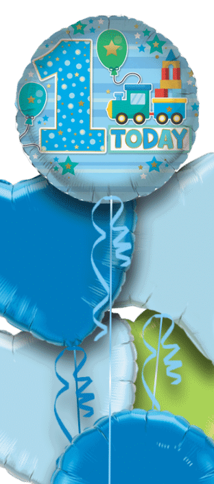 1 Today Blue Train Balloon