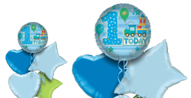 1 Today Blue Train Balloon