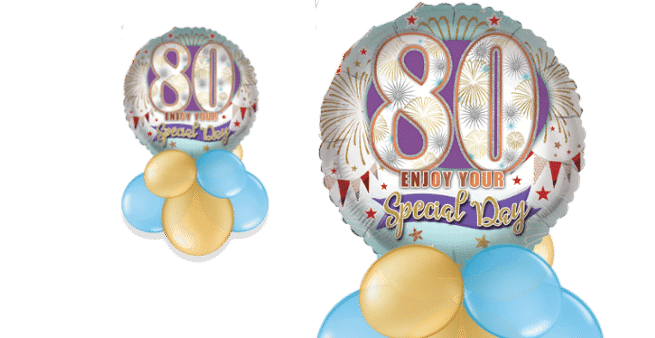 80th Enjoy Your Special Day Balloon