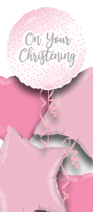 On Your Christening Pink Balloon