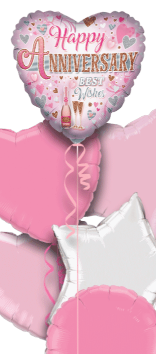 Happy Anniversary Best Wishes Heart Balloon