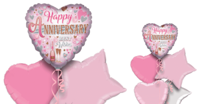 Happy Anniversary Best Wishes Heart Balloon