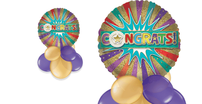 Congrats Starburst Balloon