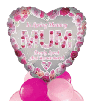 In Loving Memory Mum Heart Balloon
