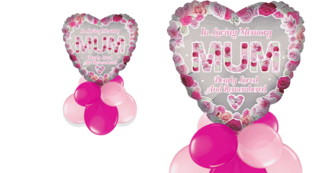 In Loving Memory Mum Heart Balloon