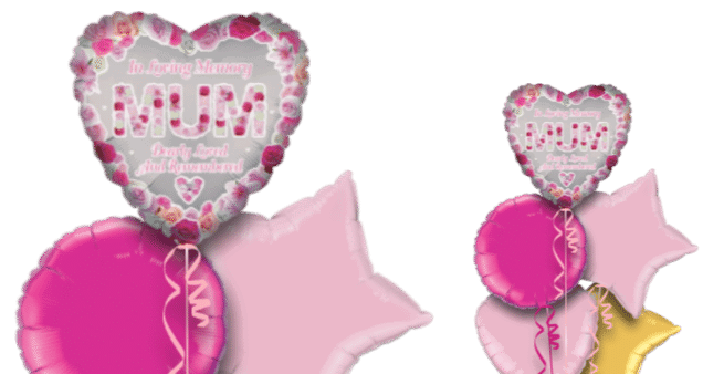 In Loving Memory Mum Heart Balloon
