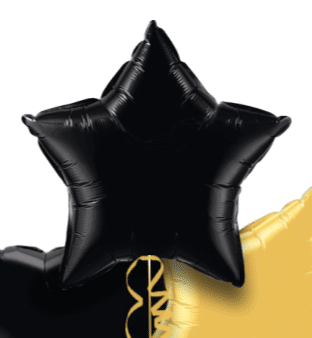 Black, Silver and Gold Balloon