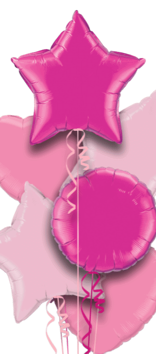Hot Pink, Rose Pink and Pale Pink Balloon