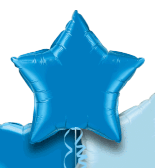Royal Blue, Pale Blue and Silver Balloon