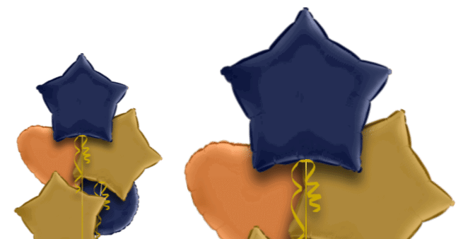 Navy,Gold and Caramel Balloon