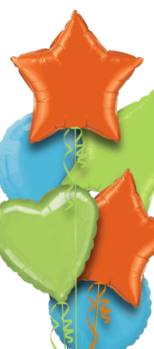 Orange, Lime and Turquoise Balloon
