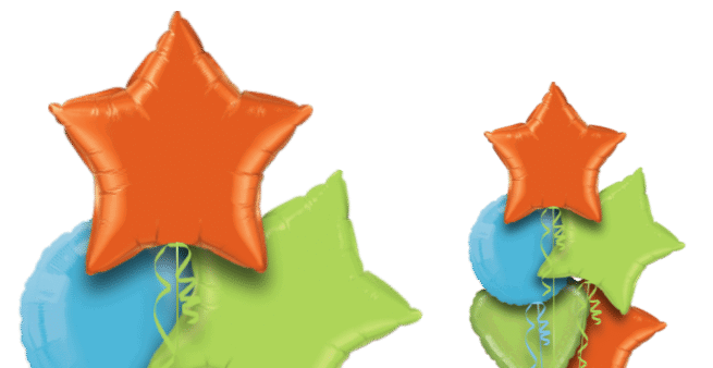 Orange, Lime and Turquoise Balloon