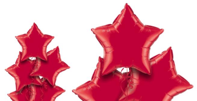 Red Star Bouquet Balloon