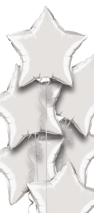 Silver Star Bouquet Balloon