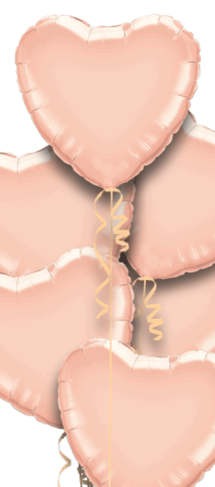 Rose Gold Heart Bouquet Balloon