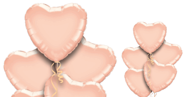 Rose Gold Heart Bouquet Balloon