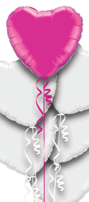 Hot Pink Heart Bouquet Balloon