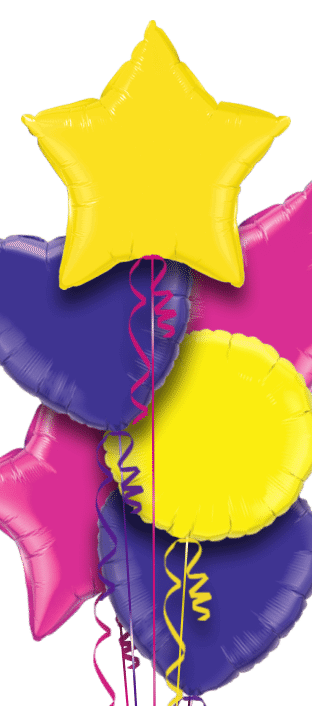Yellow, Hot Pink and Purple Balloon