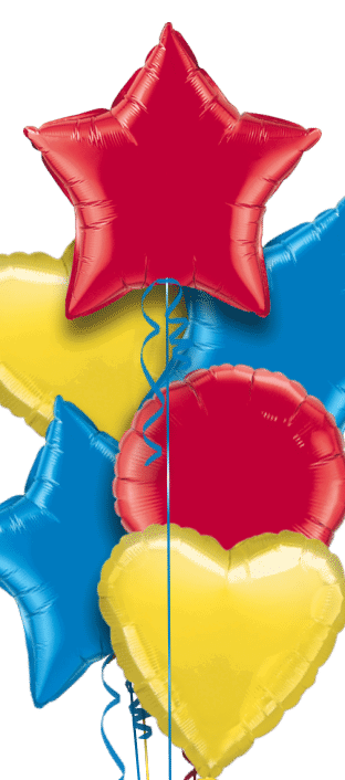 Red, Royal Blue and Yellow Balloon