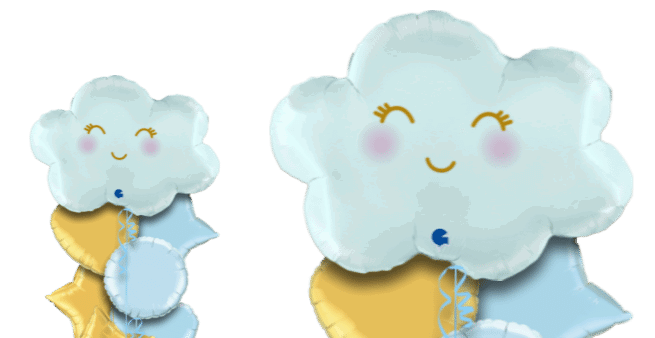 Blue Happy Cloud Balloon