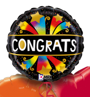 Congrats Shooting Stars Balloon